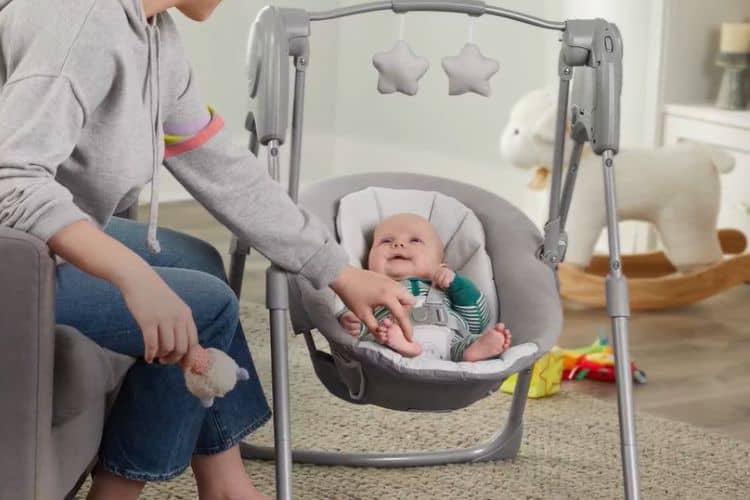 What are the advantages of using a baby swing
