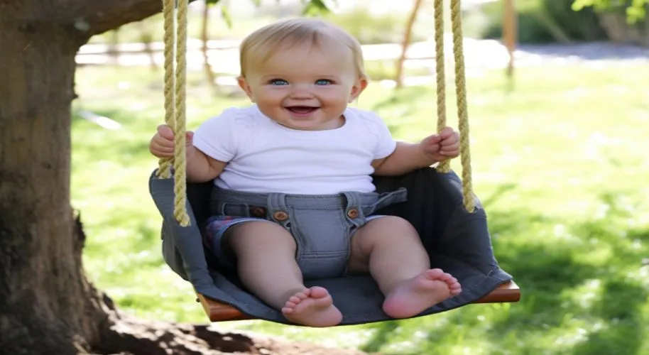 What are the things needed to hang a baby swing from the tree?